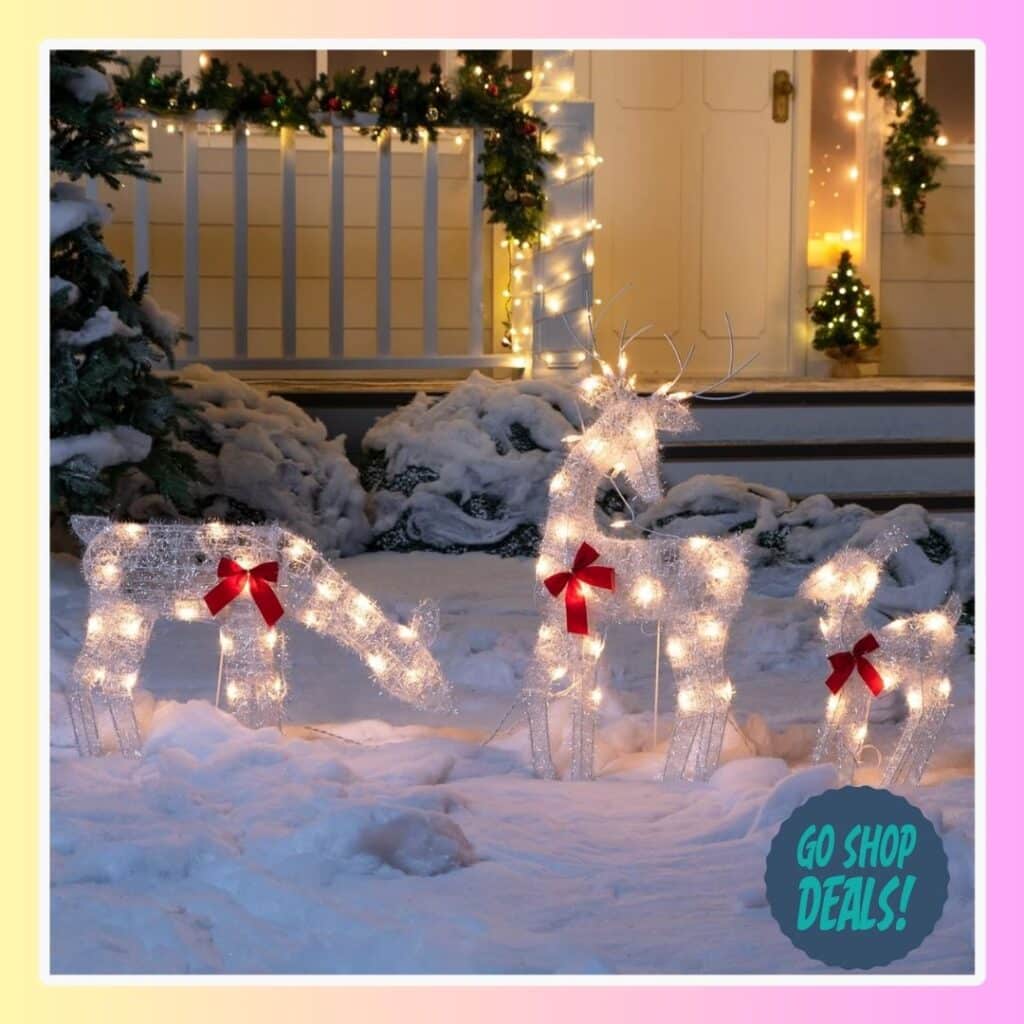 3-Pc Christmas Reindeer Yard Set for $27.99 Shipped!