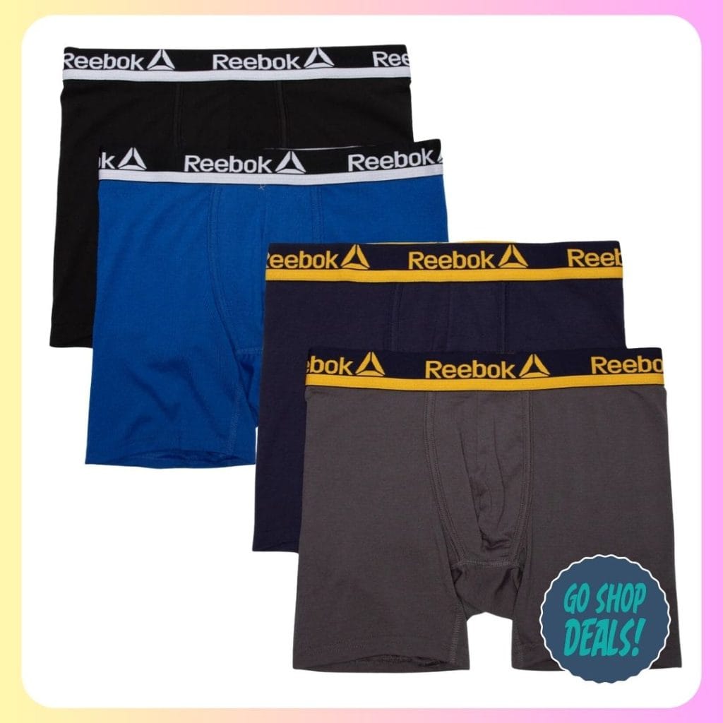 4-Pairs Reebok Boxer Briefs Just $14 Shipped | Reg. $48! 1 Reebok Boxer Briefs