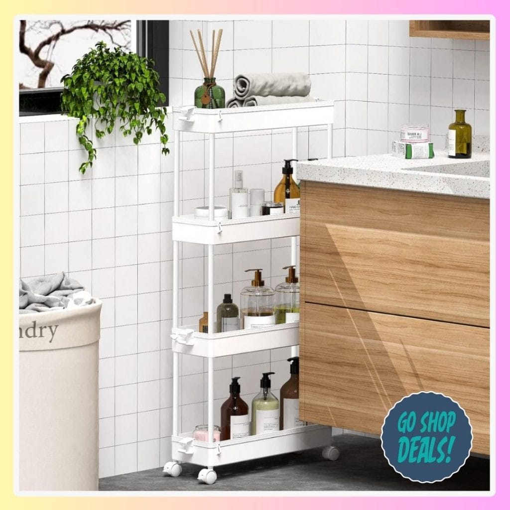 SPACEKEEPER Slim Rolling Storage Cart