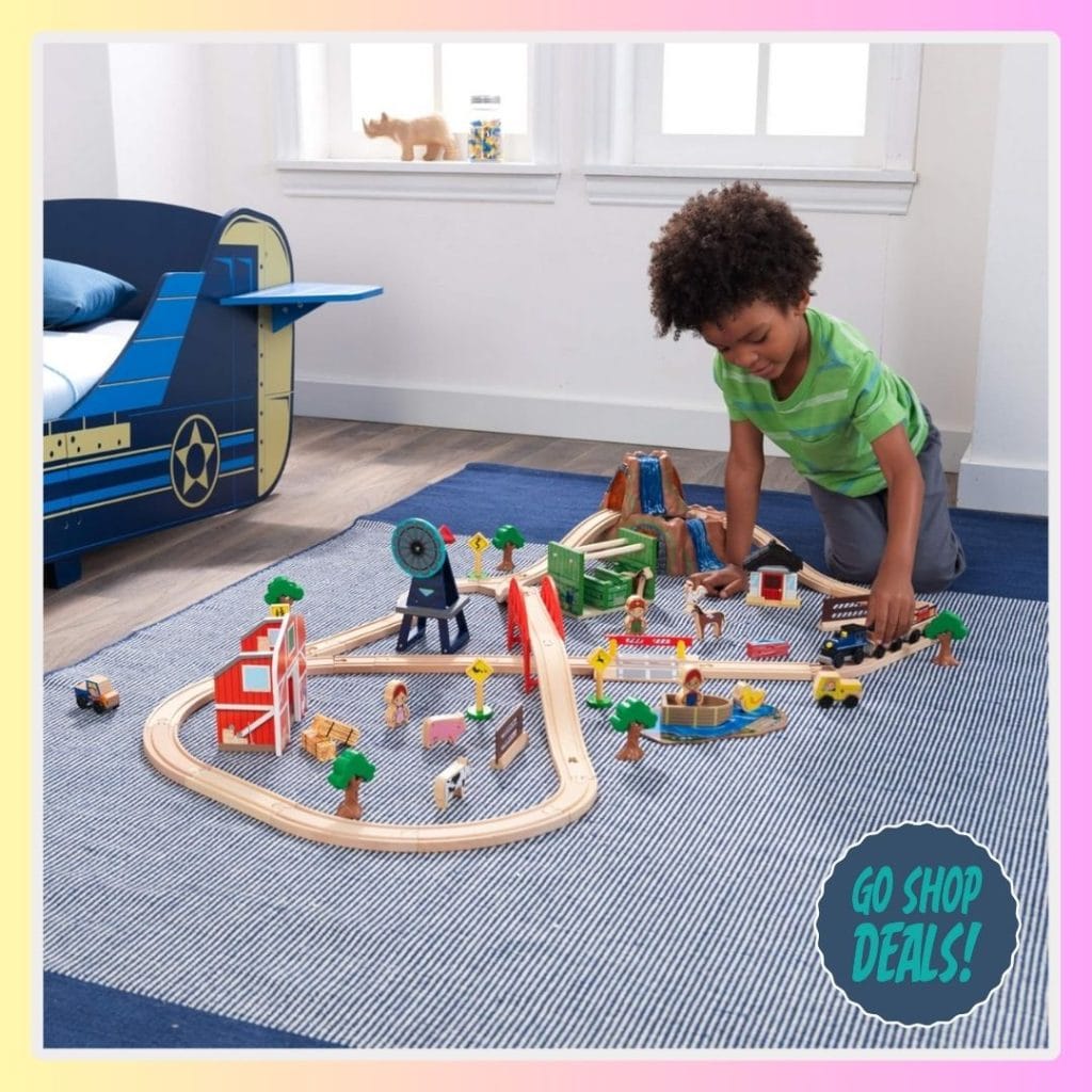 KidKraft Wooden Train Set