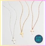 18K Gold-Plated Dainty Cross Necklaces