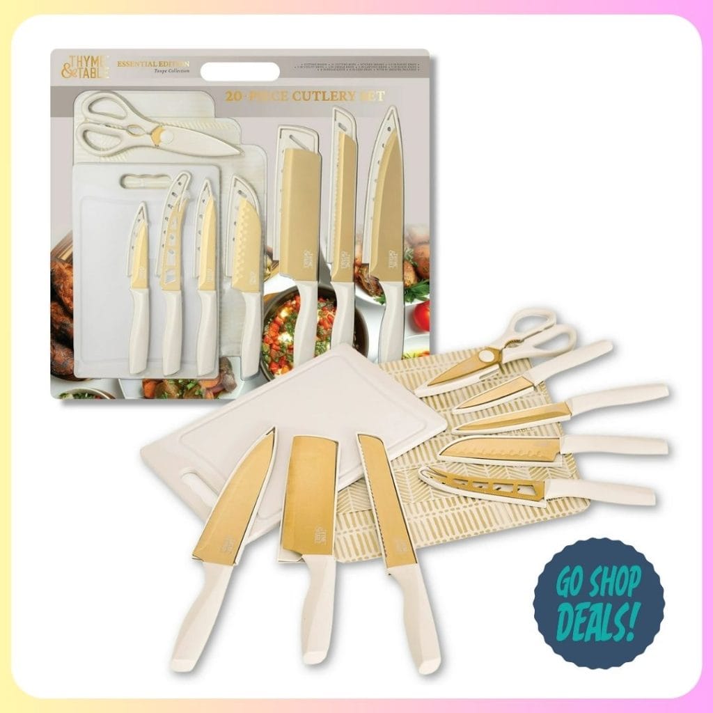 20-Pc Thyme and Table Cutlery Sets