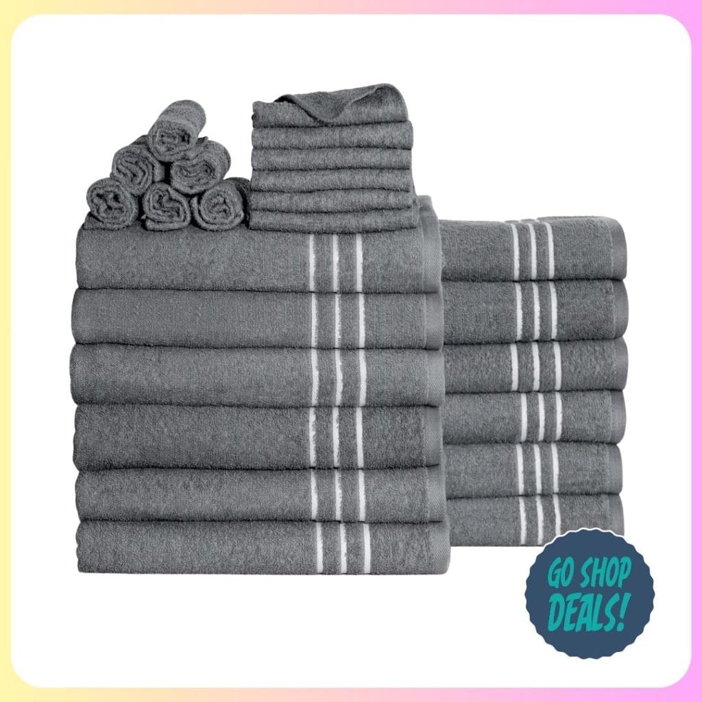 24-Pc Walmart Bath Towel Sets 