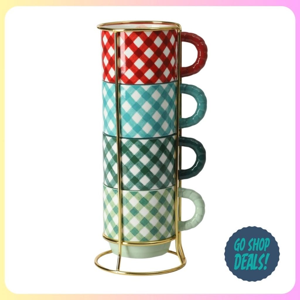 Pioneer Woman Stacking Mug Set