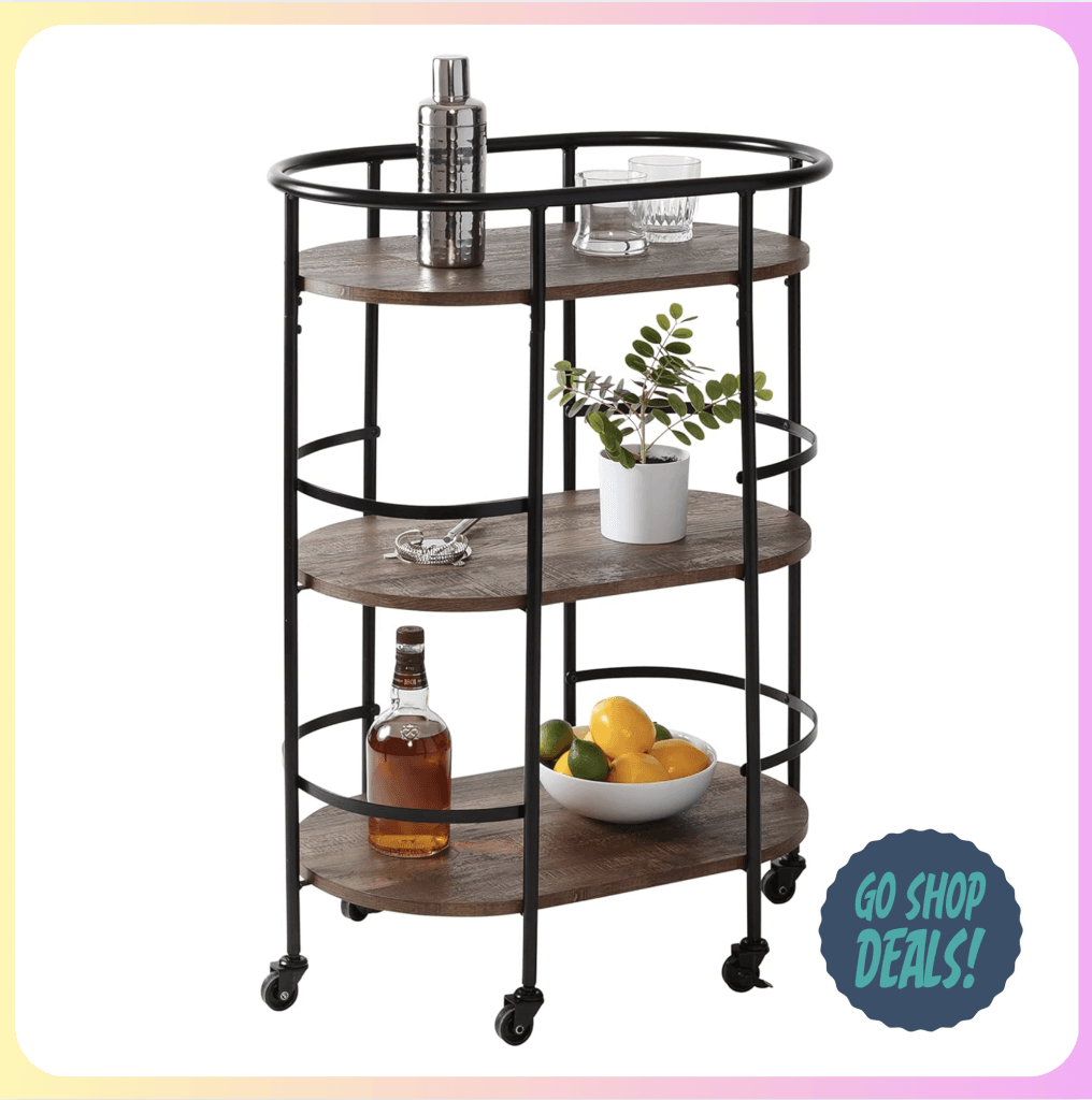Woot Honey Can Do Rolling Bar Cart