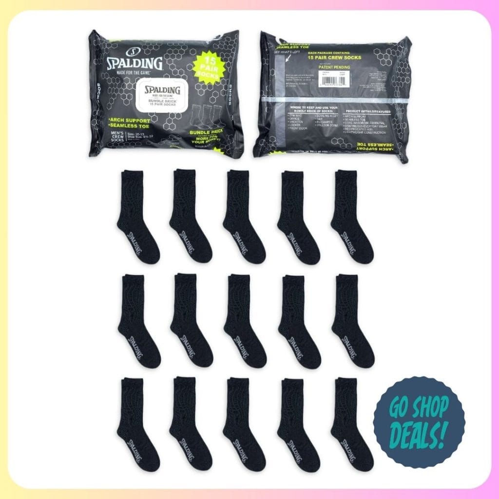 15-Pk Men's Spalding Socks Just $5 at Walmart! 1 Walmart 15-Pk Men's Spalding Socks