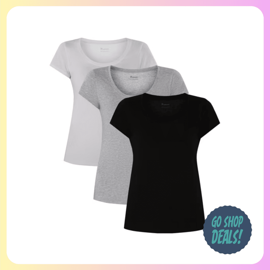 3-Pk Women's Tees for Just $3.98 at Walmart! | Multiple Colors & Sizes Available 1 Walmart No Boundaries Tees