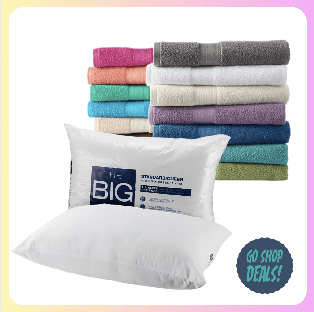 Kohl's Pillows and Towels