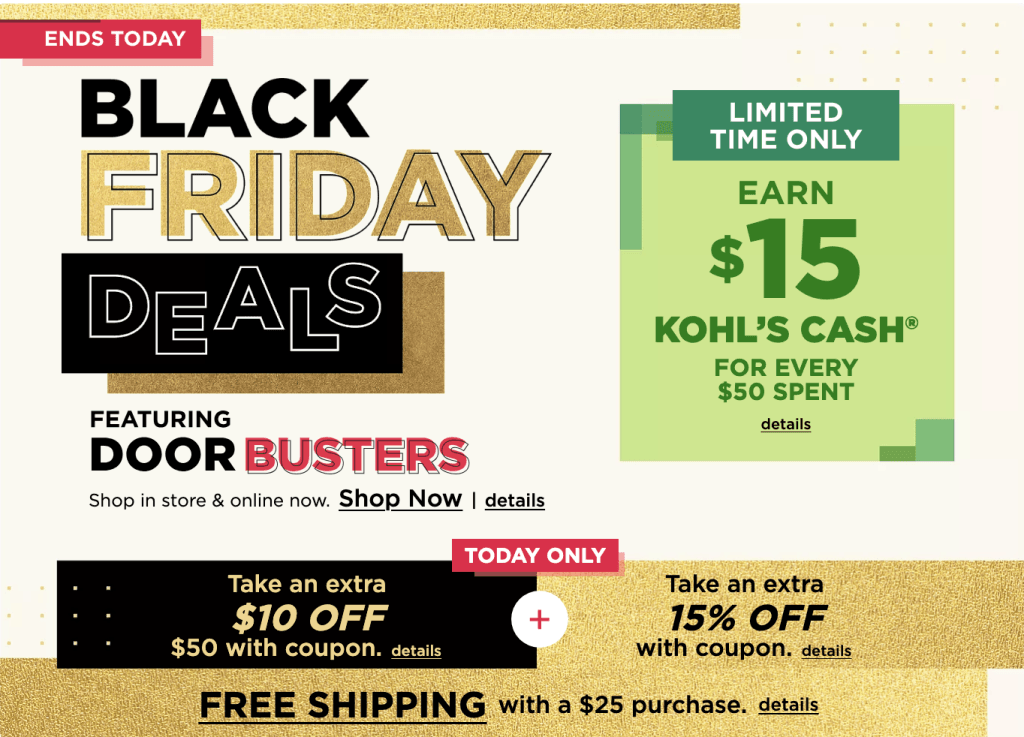 Kohl's Black Friday 2025 Doorbusters