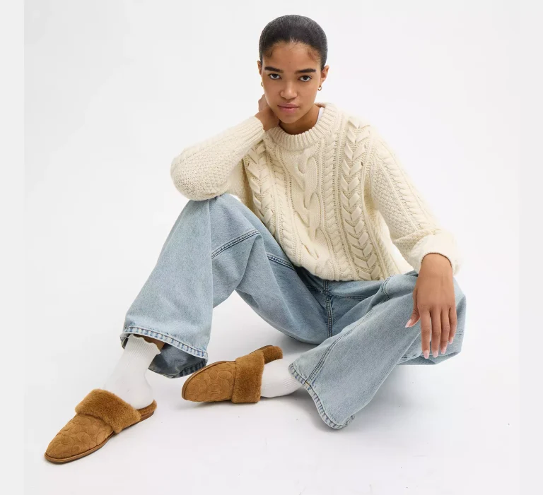 Coach Sherpa Suede Mules